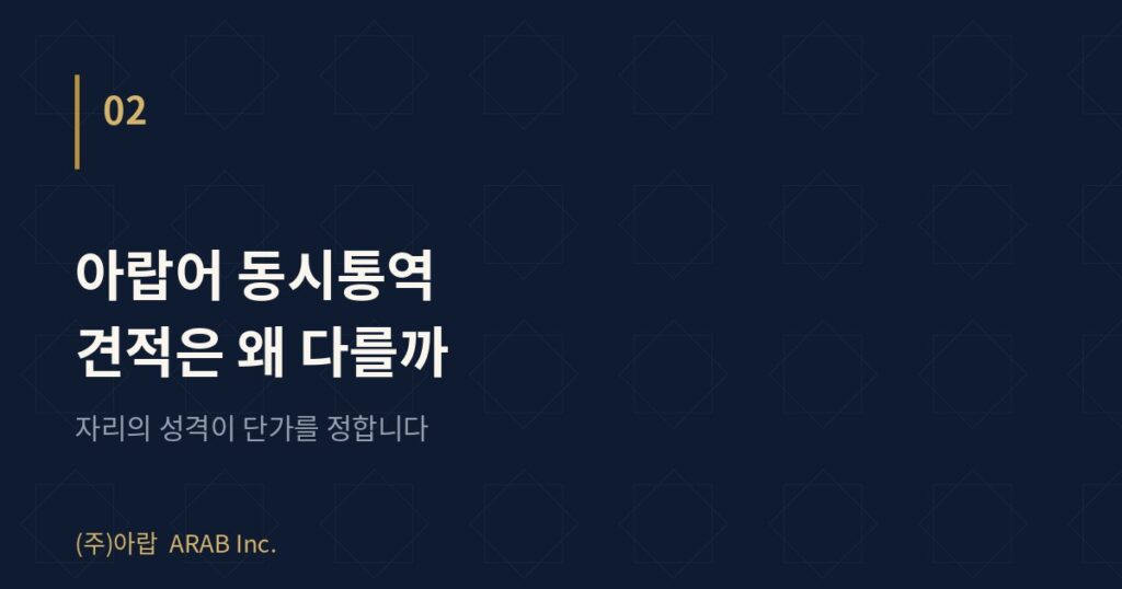 아랍어 통번역 인사이트 2번 글 대표 이미지